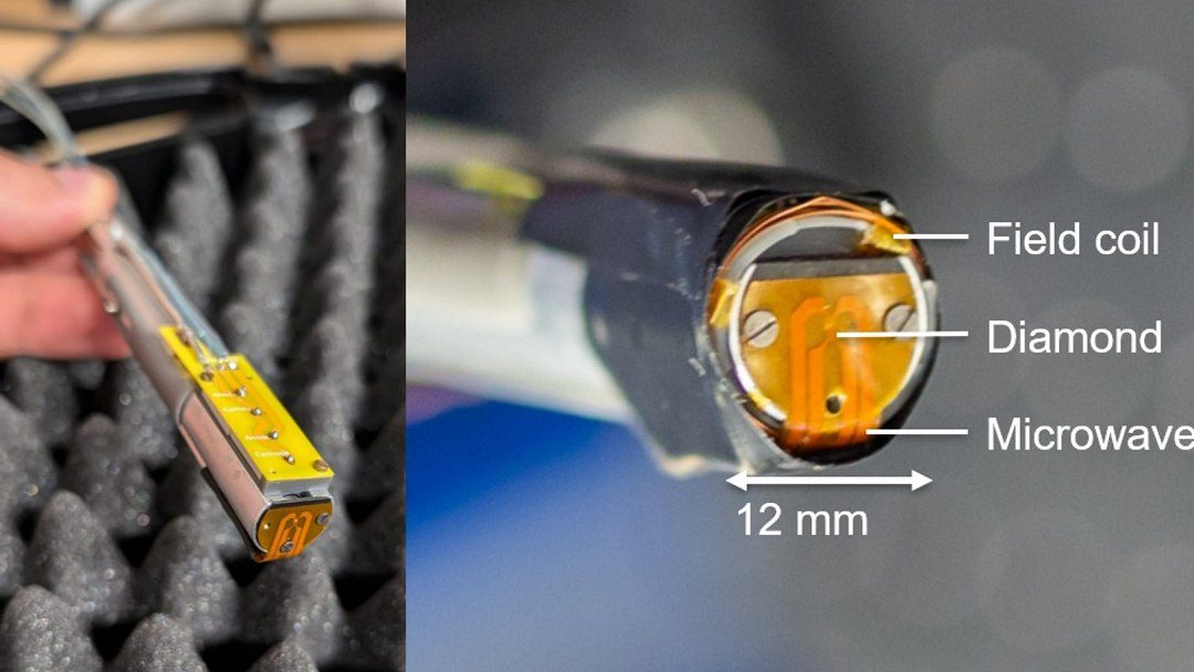 Sensor de diamante mede campos magnéticos do coração e do cérebro