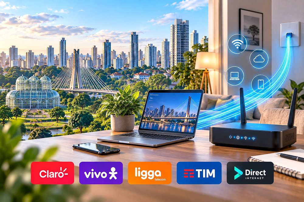 Os 5 maiores provedores de internet em Curitiba e seus planos