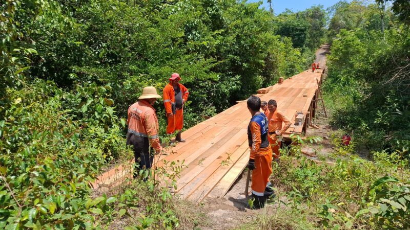Seminf constrói ponte de 120 metros no ramal do Brasileirinho para melhorar acesso e mobilidade dos moradores