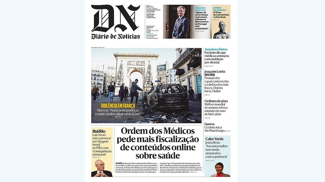 Leia aqui o DN desta segunda-feira, 19 de outubro