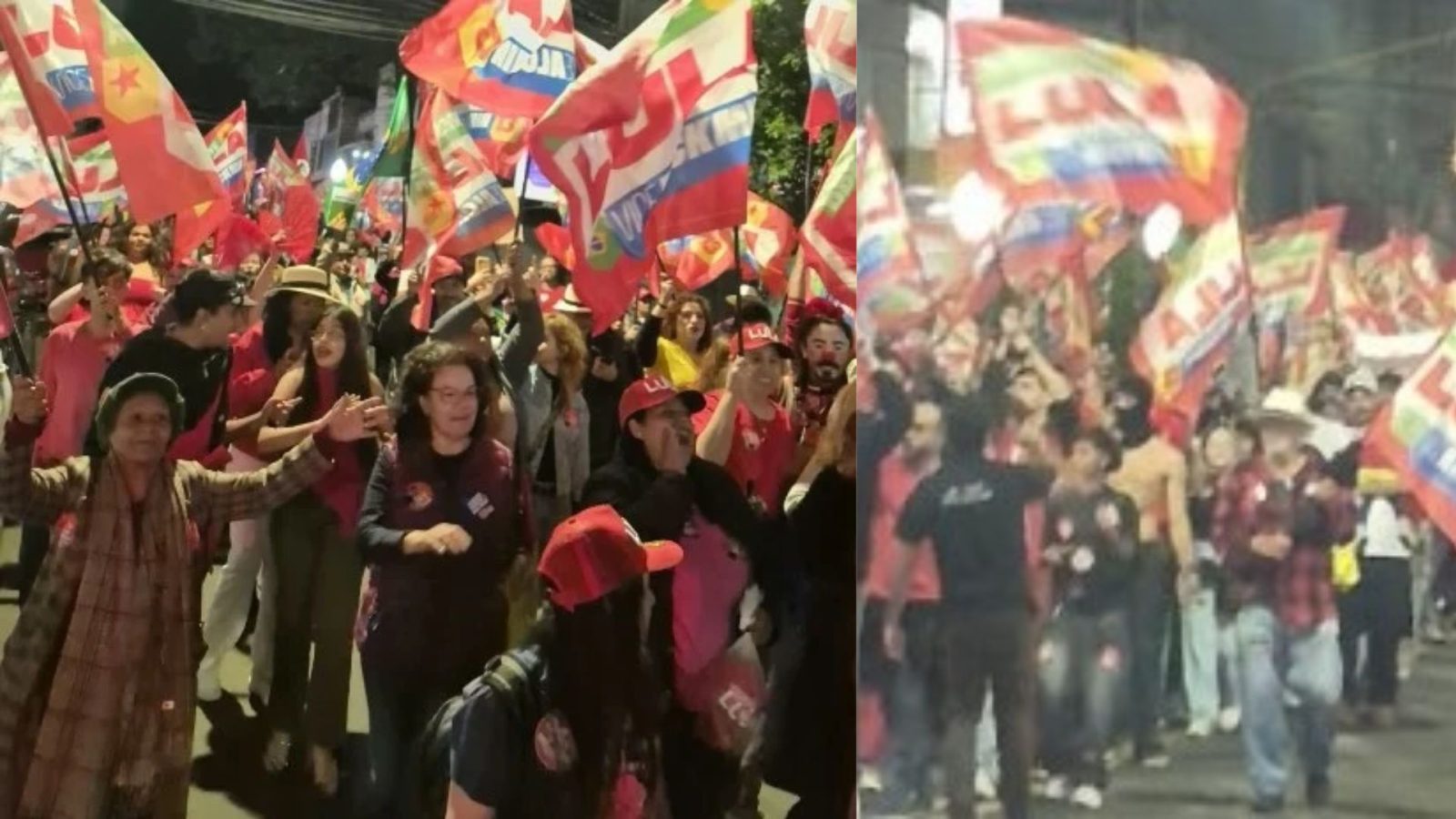 Apoiadores saem às ruas da área central em ato de apoio a Lula em Apucarana - TNOnline