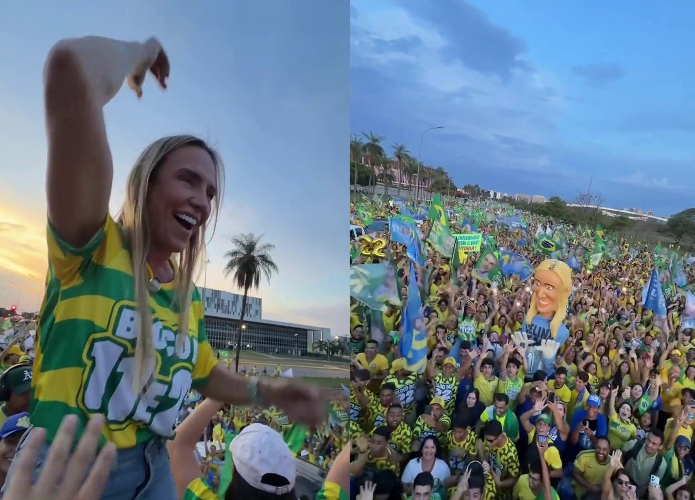 Em vídeo, Celina mostra a manifestação da direita que pode ter contado com até 200 mil pessoas - BSB Times